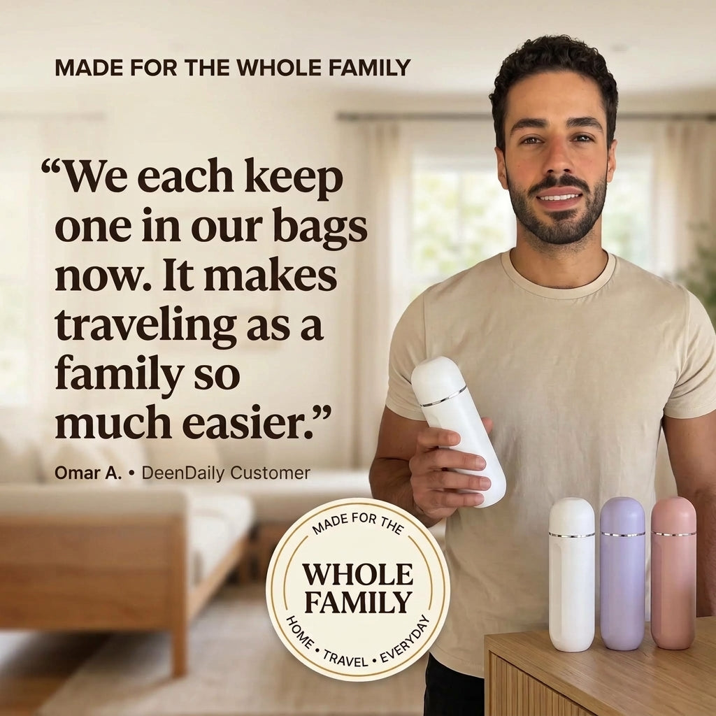 Made for the whole family - available in white, purple and pink