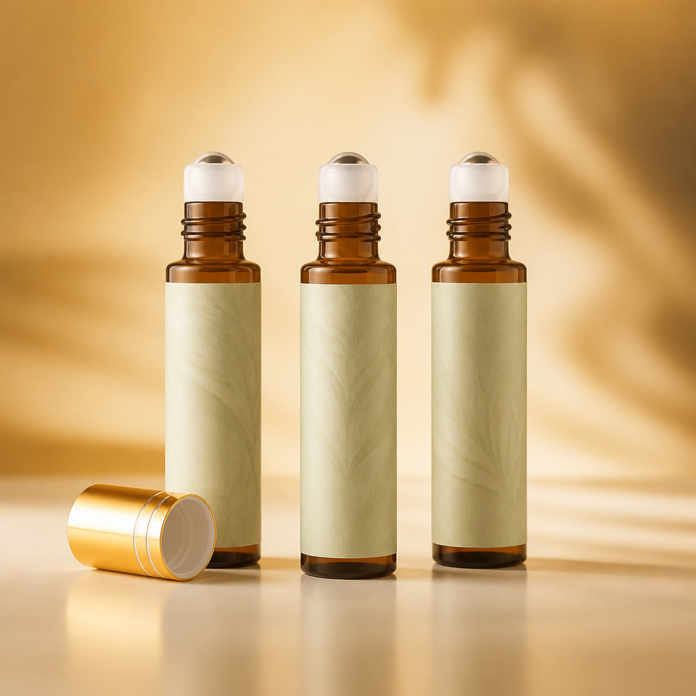 Misk alcohol-free attar oil bottles